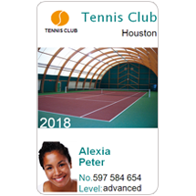 Club membership cards - Tennis clubs